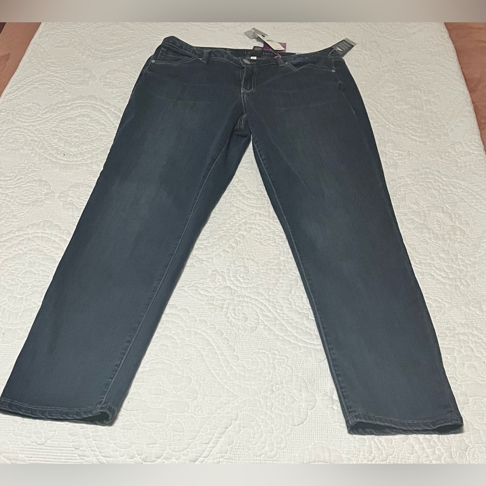 Lane Bryant Midnight Blue Straight Leg Jeans Size 14 NWT